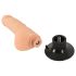 Prirodna koža M - realistični dildo sa vakuumom (natur)