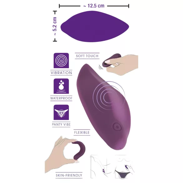 SMILE Gaćice - punjivi klitoralni vibrator (ljubičasti)