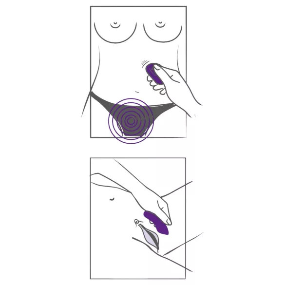 SMILE Gaćice - bežični punjivi vibrator za klitoris (ljubičasti)