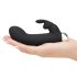 Pedeset nijansi sive Greedy Girl - vibrator sa stimulacijom klitorisa (crni)