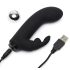 Pedeset nijansi sive Greedy Girl - vibrator sa stimulacijom klitorisa (crni)