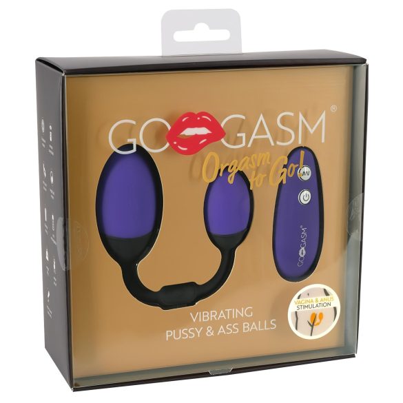 GoGasm Duo vibraciona jaja - ljubičasta-crna