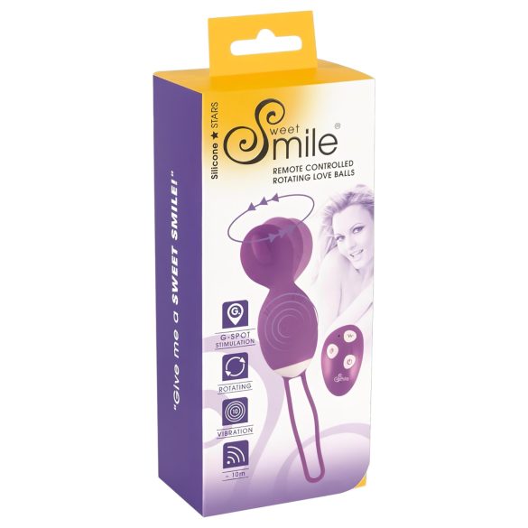 SMILE Ljubavna Kugla - rotirajuće vibraciono jaje (ljubičasto)