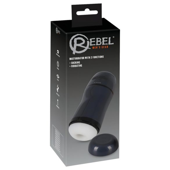 Rebel - 2u1 vakuum i vibrirajući masturbator (crni)
