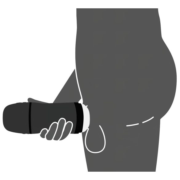 Rebel - 2u1 vakuum i vibrirajući masturbator (crni)