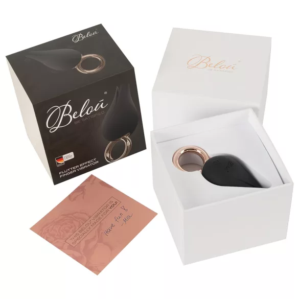 Belou - bežični, vodootporni klitoralni vibrator (crn)