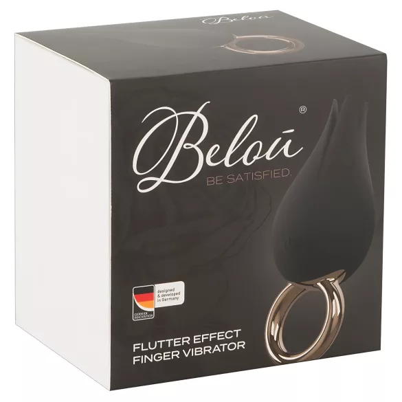 Belou - bežični, vodootporni klitoralni vibrator (crn)