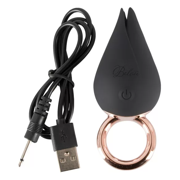 Belou - bežični, vodootporni klitoralni vibrator (crn)