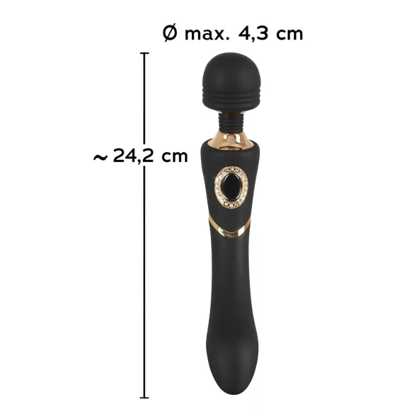 Kleopatra Čarobni Štapić - akumulatorski, vodootporni masažer vibrator (crni)