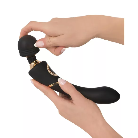 Kleopatra Čarobni Štapić - akumulatorski, vodootporni masažer vibrator (crni)