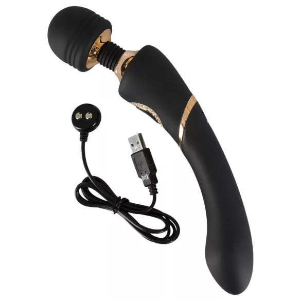 Kleopatra Čarobni Štapić - akumulatorski, vodootporni masažer vibrator (crni)