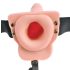 Fetiš Kaiš 6 - šuplji strap-on vibrator (prirodne boje)
