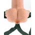 Fetiš Kaiš 6 - šuplji strap-on vibrator (prirodne boje)