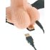 Fetiš Kaiš 6 - šuplji strap-on vibrator (prirodne boje)