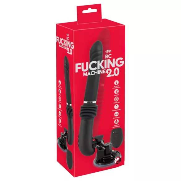You2Toys RC Love Machine 2.0 - Punjivi vibrirajući stimulator (crni)