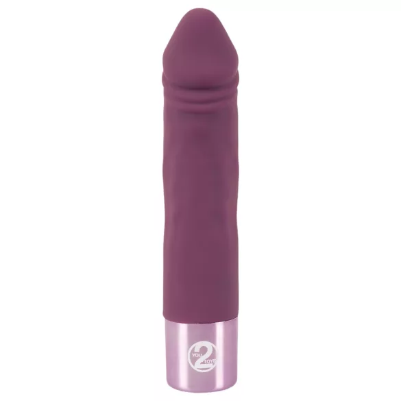 You2Toys Elegant Realistic - punjivi, vodootporni vibrator (ljubičasti)