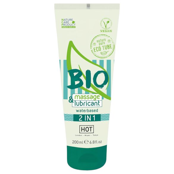 HOT Bio 2-u-1 - Gel na bazi vode za lubrikaciju i masažu (200ml)