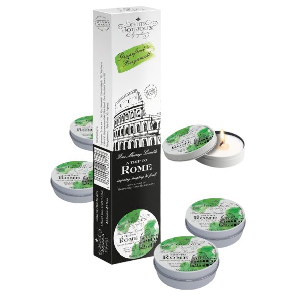 Petits Joujoux Rome masažna sveća - grejp-bargamot, set od 5x43ml