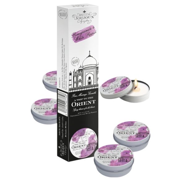 Petits Joujoux sveća za masažu - nar i beli biber (5x43ml)