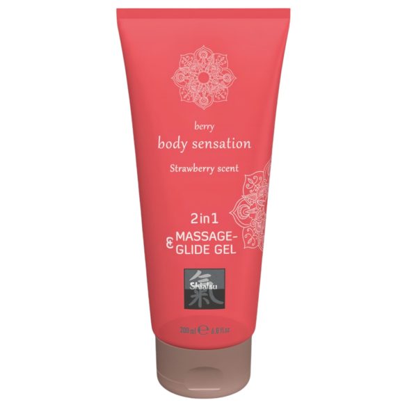 Shiatsu 2u1 Miris jagode - masažno ulje i lubrikant (200ml)