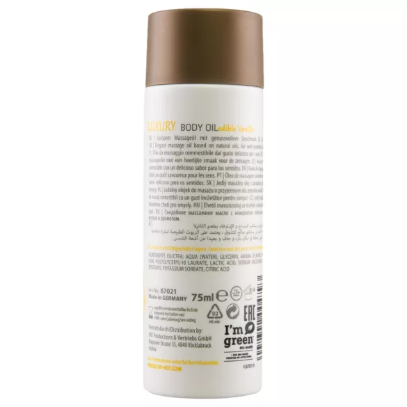 Shiatsu Luxury - jestivo ulje za masažu - vanila (75ml)