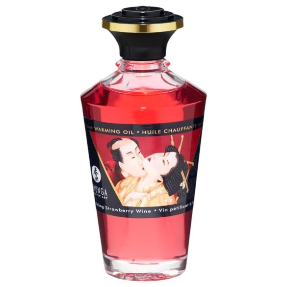 Shunga - grejuće ulje za masažu - šampanjac i jagoda (100ml)