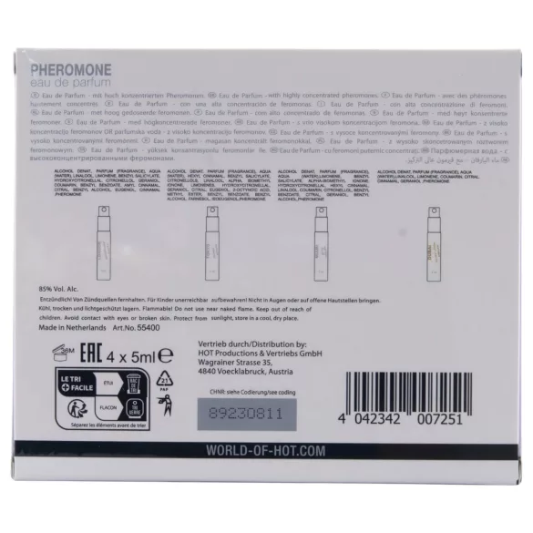 HOT LMTD сет парфема са феромонима за жене (4x5ml)