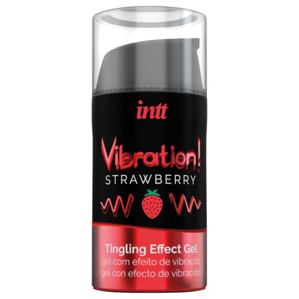 Intt Vibracija! - tečni vibrator - jagoda (15ml)