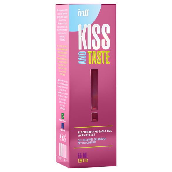 Intt Kiss and Taste - gel za podmazivanje s efektom zagrevanja - kupina (55ml)