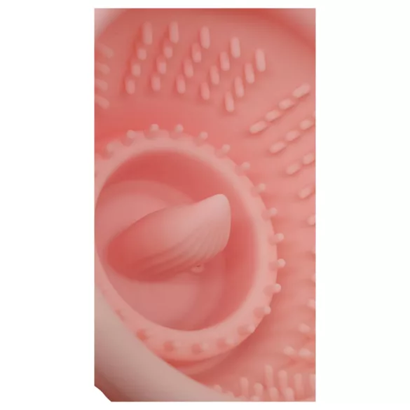 Lonely - Bežični, vodootporni vibrator za bradavice sa usisnim i lizućim funkcijama (pink)