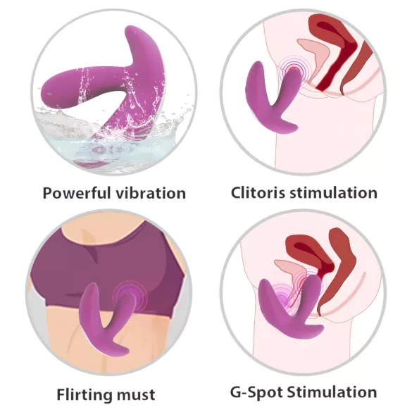 Cotoxo Sedlo - daljinski kontrolisani prostata vibrator (ljubičasti)