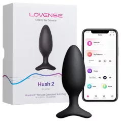   Lovense Hush 2 S - aplikacijom upravljani analni vibrator (38 mm, crni)