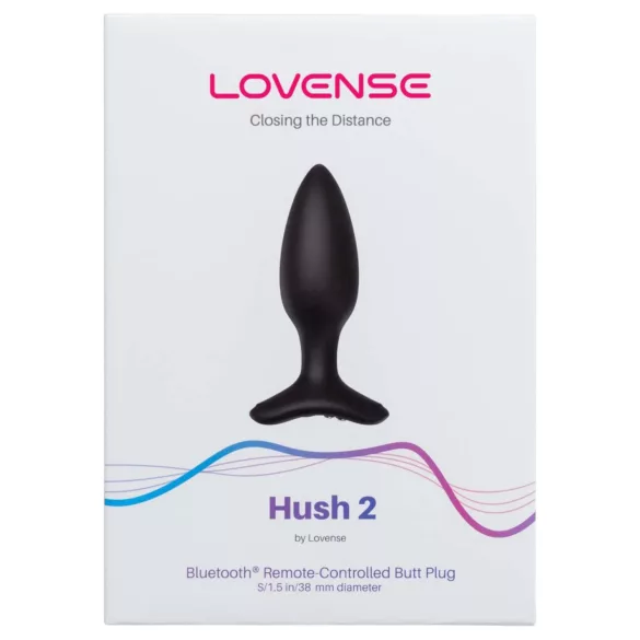 Lovense Hush 2 S - aplikacijom upravljani analni vibrator (38 mm, crni)
