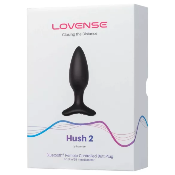 Lovense Hush 2 S - aplikacijom upravljani analni vibrator (38 mm, crni)
