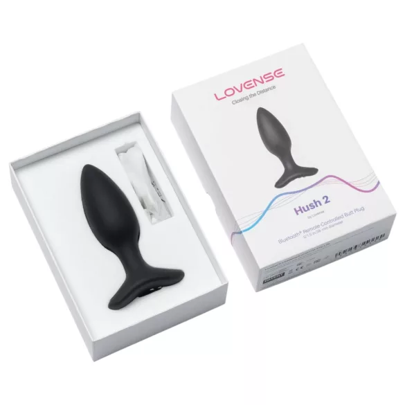 Lovense Hush 2 S - aplikacijom upravljani analni vibrator (38 mm, crni)