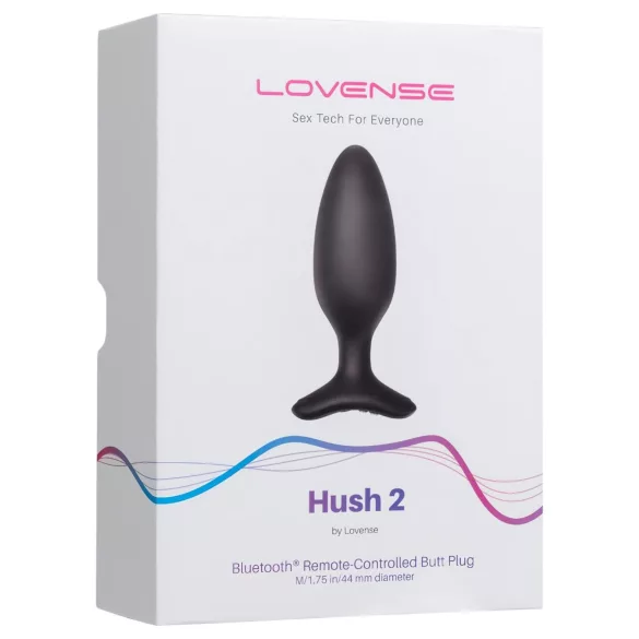 Lovense Hush 2 M - апликaцијом управљани анални вибратор (45 mm, црни)