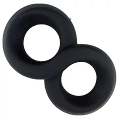   Pulselock Taur - dvostruki prsten za penis i testise (crni) - 20 mm