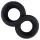 Pulselock Taur - dupla prsten za penis i testise (crni) - 20 mm
