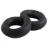 Pulselock Taur - dupla prsten za penis i testise (crni) - 20 mm