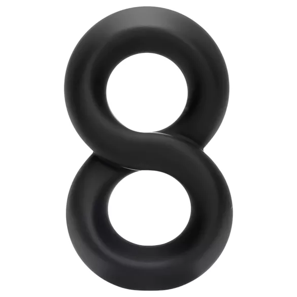 Pulselock Taur - dupla prsten za penis i testise (crni) - 20 mm
