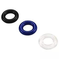 Pulselock Cirkl - set od 3 TPE prstena za penis (crni)