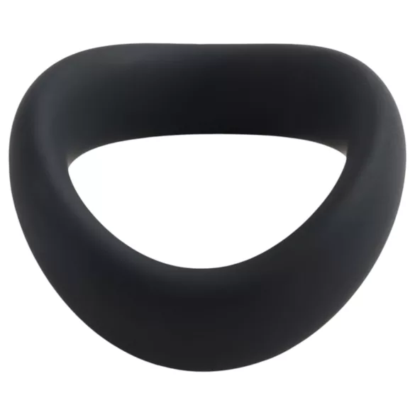 Pulselock Cocktura - uvijeni silikonski prsten za penis (crni) - 45 mm