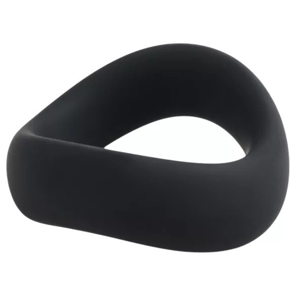 Pulselock Cocktura - uvijeni silikonski prsten za penis (crni) - 45 mm