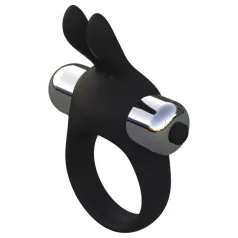   Pulselock Vantr - vibrirajući prsten za penis sa zečićem (crni) - 30 mm