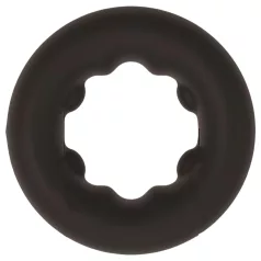   Pulselock Cocktura - tačkasta silikonska prsten za penis (crna) - 27 mm