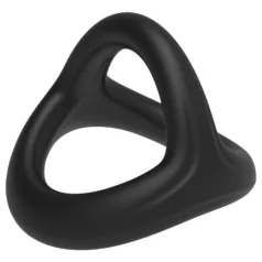   Pulselock Taur - Y‑oblik prsten za penis i testise (crni) - S