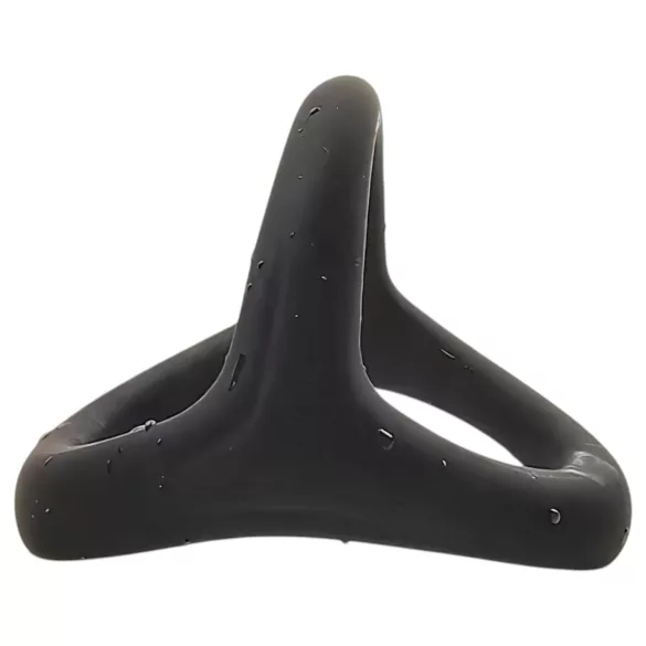 Pulselock Taur - Y‑oblik prsten za penis i testise (crni) - S
