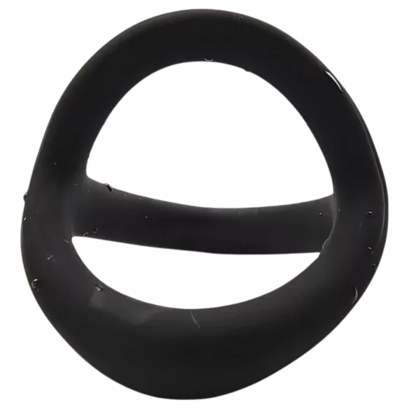 Pulselock Taur - Y‑oblik prsten za penis i testise (crni) - S