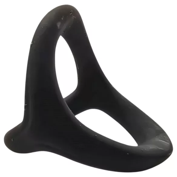 Pulselock Taur - Y‑oblik prsten za penis i testise (crni) - S