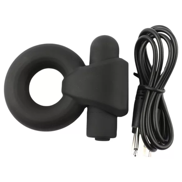 Pulselock Vantr - bežični vibrirajući prsten za penis i testise (crni) - 25 mm